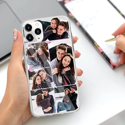 Miniatura 5 de CASEZILY Funda de teléfono personalizada con múltiples imágenes, foto personalizada para pareja, familia, amigos, compatible con iPhone 15, 14, 13,