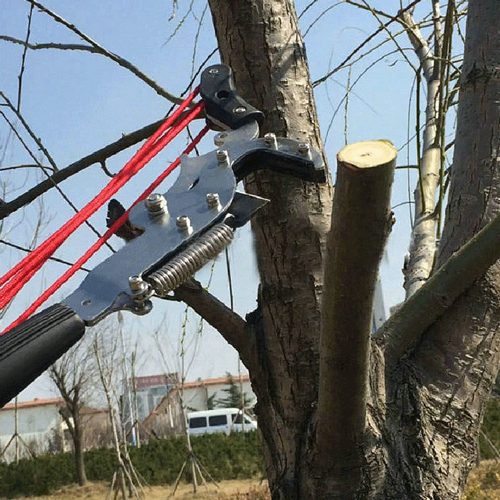 Sega Estendibile per Potatura in Acciaio Mn, con Gancio e Manico a Pertica per Asta| Lama in Acciaio Temperato a Tripla, Ideale con Manico in Legno| Attrezzi Acciaio Giardinaggio,3.6m/12FT