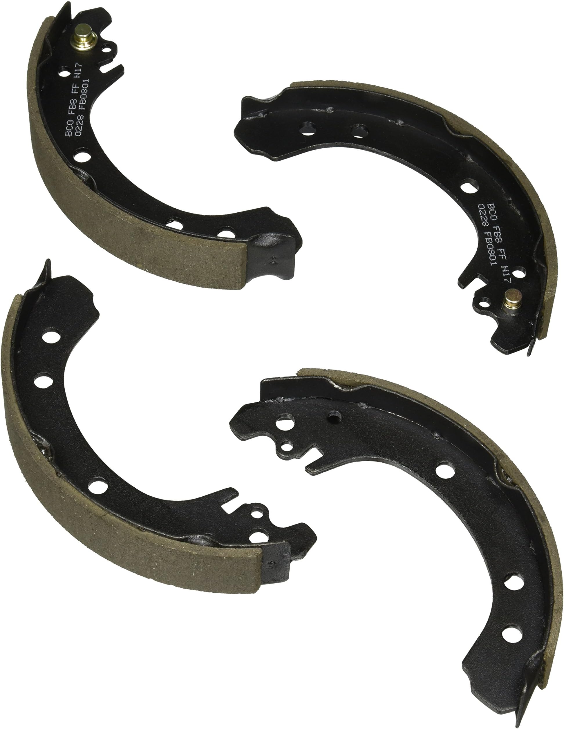 BOSCH BS801 Blue Drum Brake Shoe Set - Compatible With Select Toyota Corolla; REAR