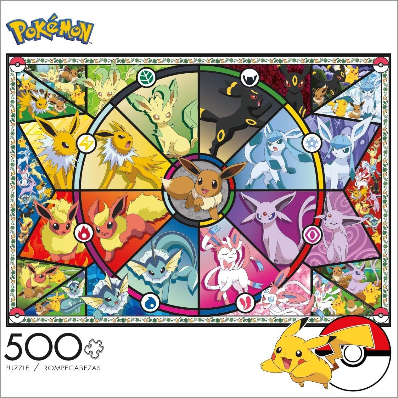 Buffalo Games - Pokémon - Eevee Evolutions Series 1 - 500 Piece Jigsaw Puzzle for Adults - Challenging Puzzle Perfect for Game Nights - Finished Size 21.25 x 15.00