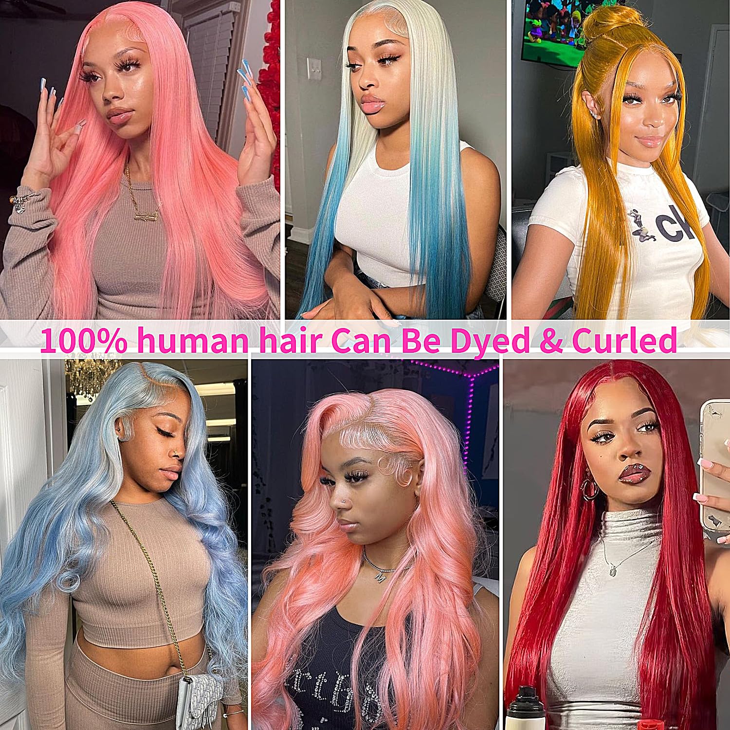 Amazon.com : GZX 26 Inch 613 Lace Front Wig Human Hair 13X4 Blonde