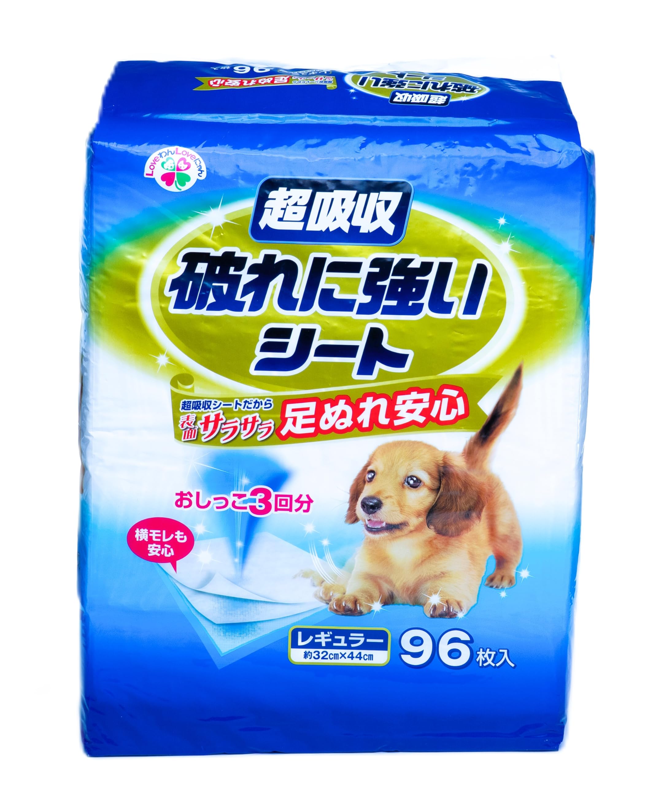 Japan Premium Pet Japanese Training Pads for Dogs and Cats, Pack of 96, 32 x 44 cm, Super Absorbent, Leak-Proof, Durable, Hygienic Premium