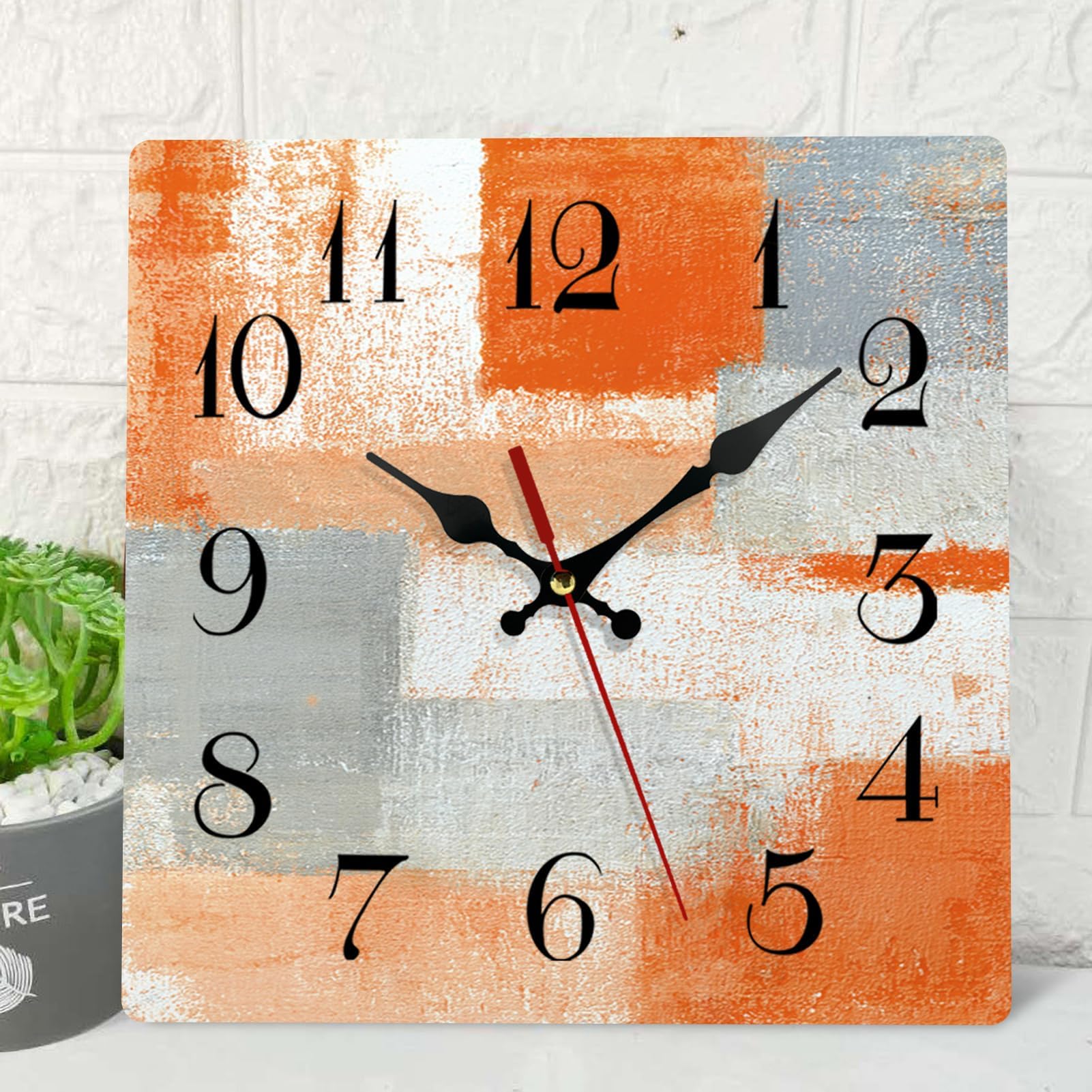 Amazon.com: Ansouyi Round Wall Clock Battery Operated Clocks Wallclock ...