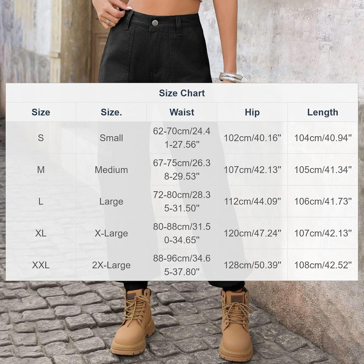 Lmdudan Cargo Joggers Pants for Women High Waisted Baggy Wide Leg Pants Lounge Stretchy Y2K Streetwear with Pockets