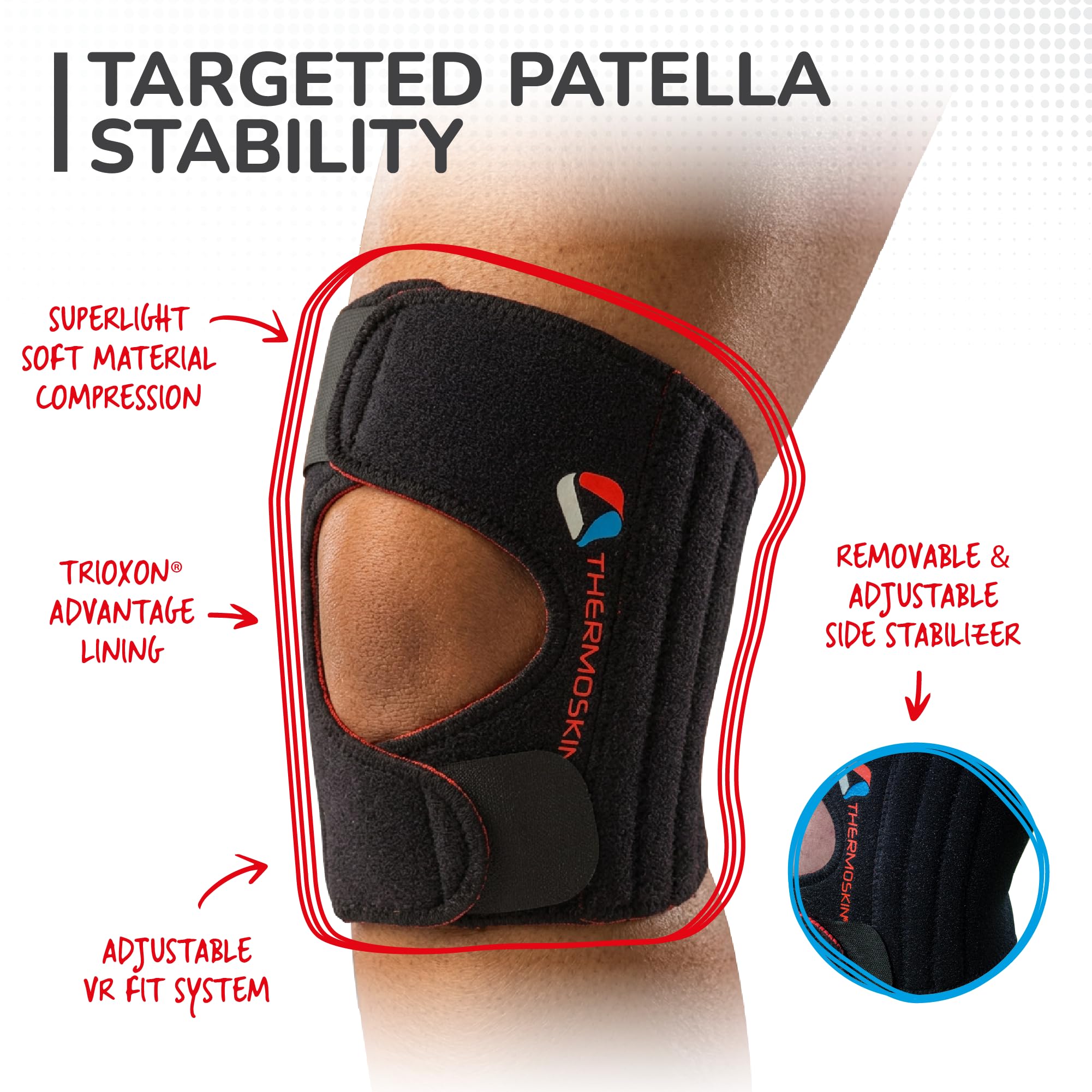 Thermoskin Sportowy stabilizator kolana, czarny