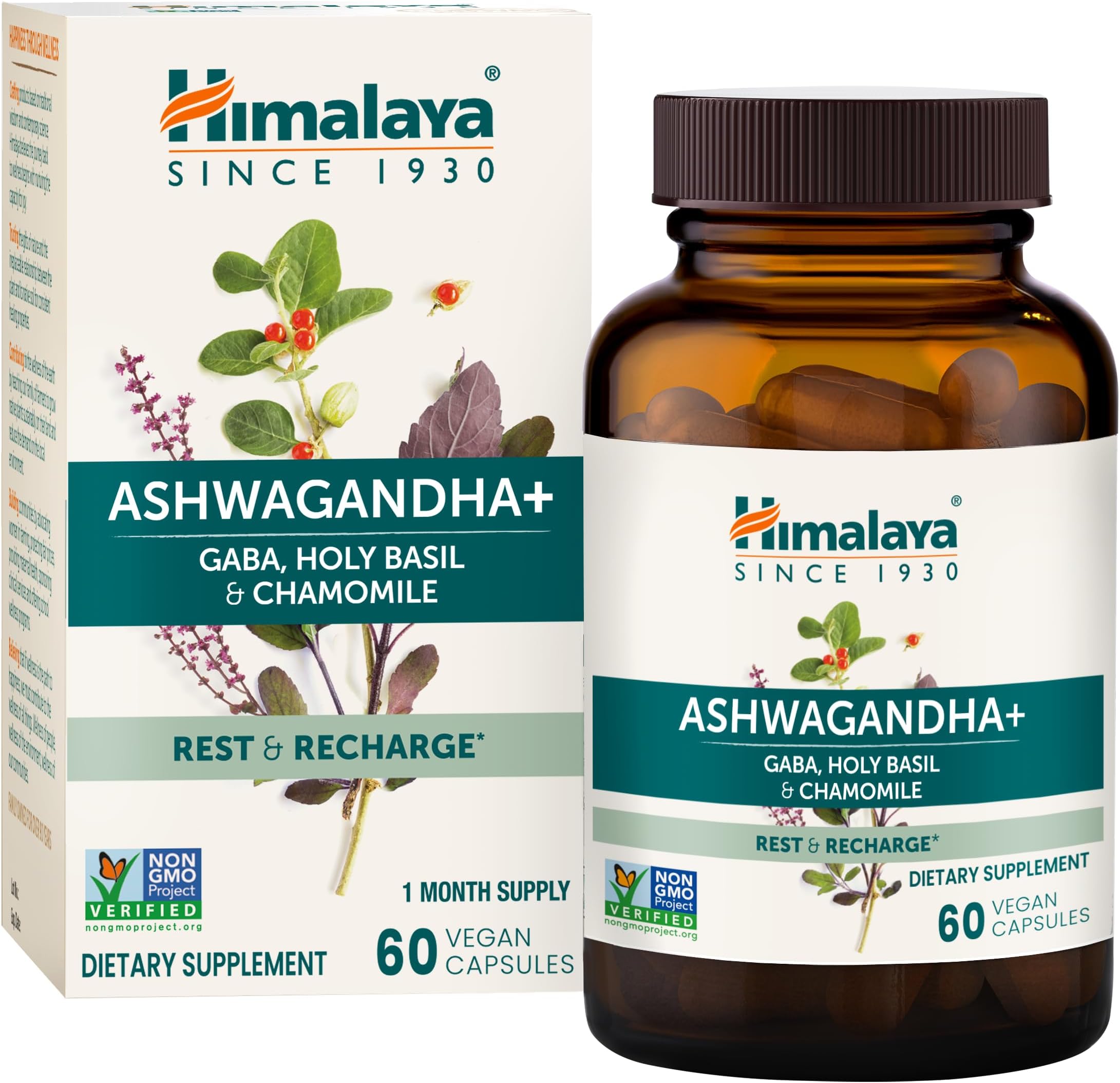 Amazon.com: Himalaya Organic Ashwagandha, 60 Day Supply, Herbal ...