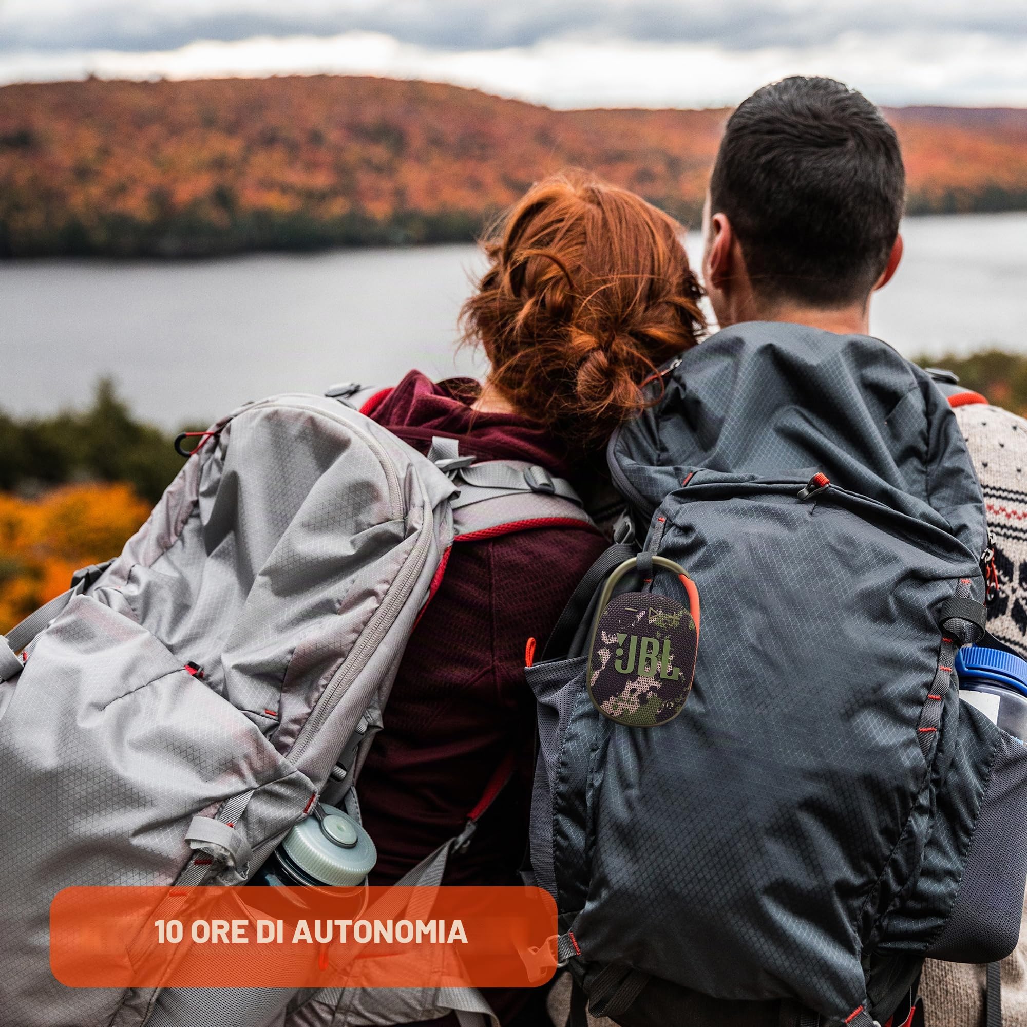 JBL Clip 4 – Mini altoparlante Bluetooth portatile, grande suono e bassi potenti, moschettone integrato, impermeabile IP67 e resistente alla polvere, 10 ore di lettura, altoparlante per la casa,