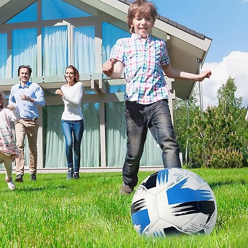 Miniatura 6 de Balón de fútbol Tamaño 3 4 5 Niños Niñas Jóvenes Adultos Practica Entrenamiento Regalo Bomba Aguja Fútbol Patear Cuero Suave Anti Explosión