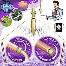 Premium Dowsing Rods & Pendulo Adivinacion - Brass Zahori Rods and Copper Handle – Dowsing Wand for Finding Water, Divination, Geobiology