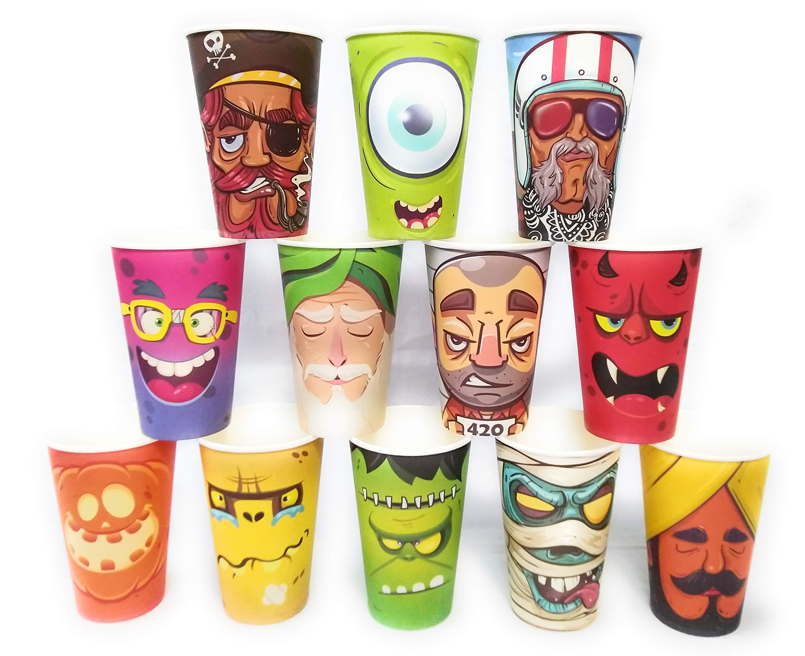 The Wicked Cup Paper - 64 Pieces, Multicolour, 350ml