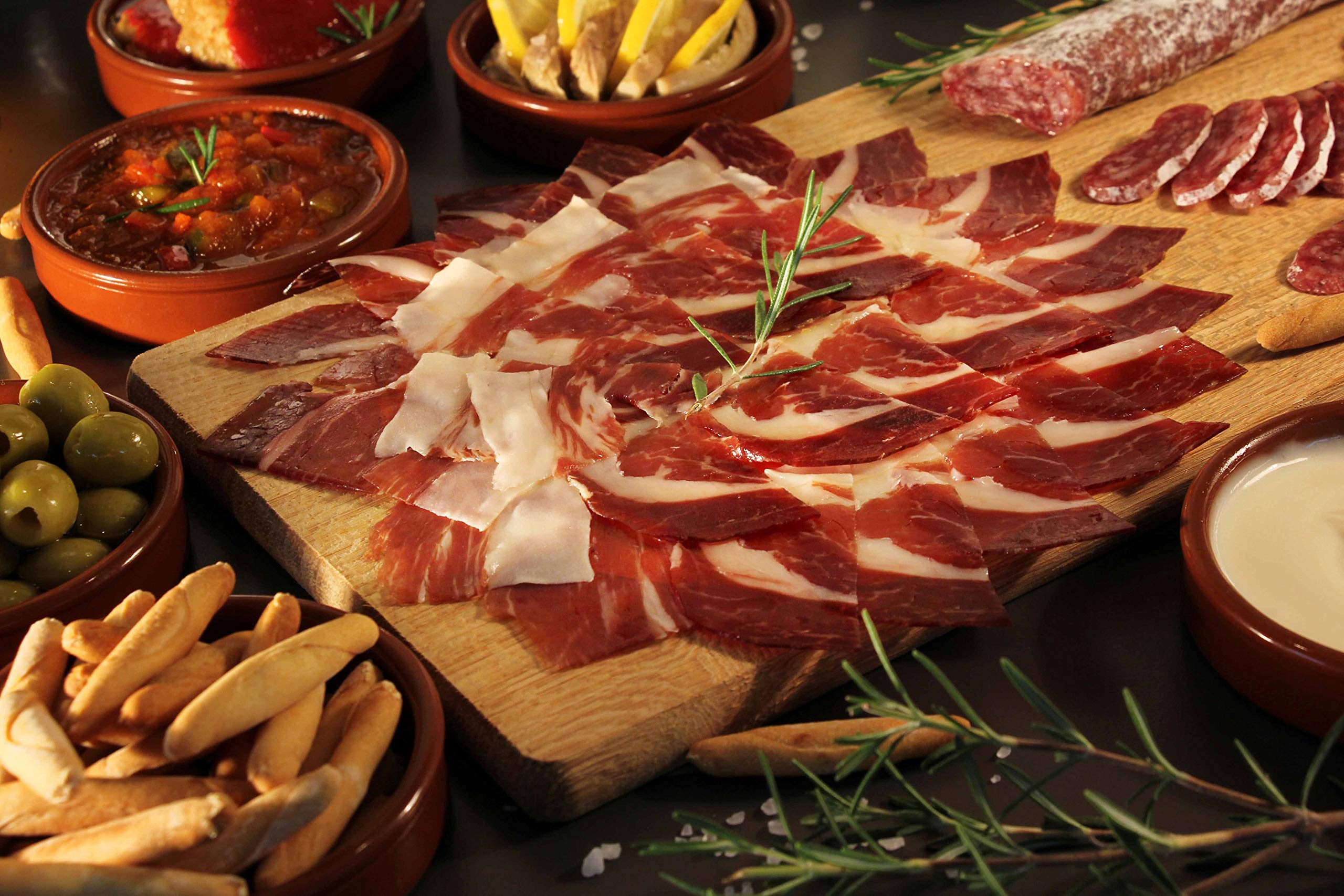 jamon.de Feinkost-Präsentkorb Gourmet mit Wein, Cava & spanischen Delikatessen Geschenkkorb