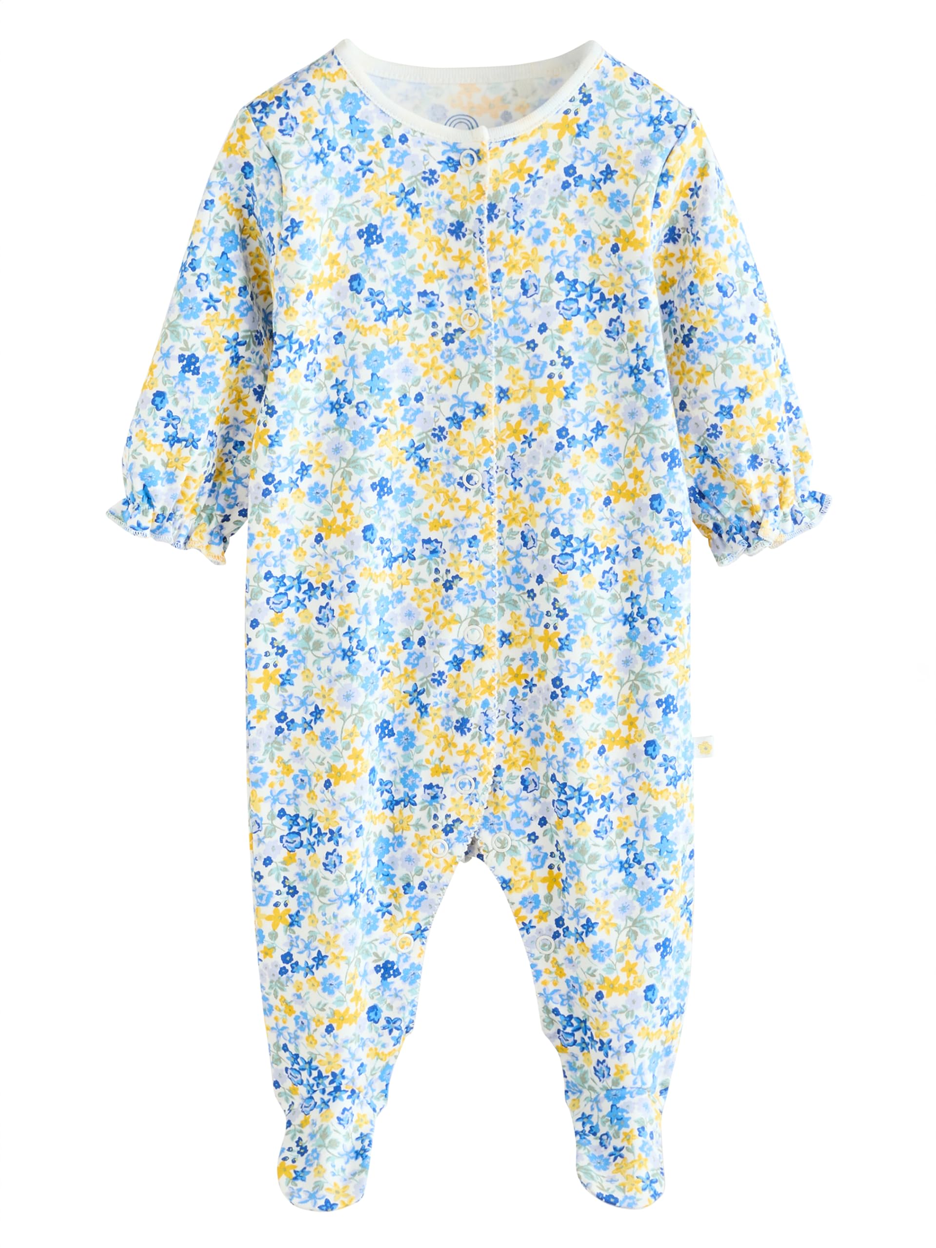 NEXT Bébé Fille Dors-Bien bébé à Fleurs avec col 100% Coton, Lot de 3