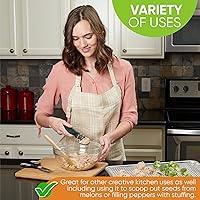 Vista 5 de Spring Chef - Cuchara profesional para helado con mango suave - Cuchara de helado resistente para masa de galletas, yogur congelado, gelato