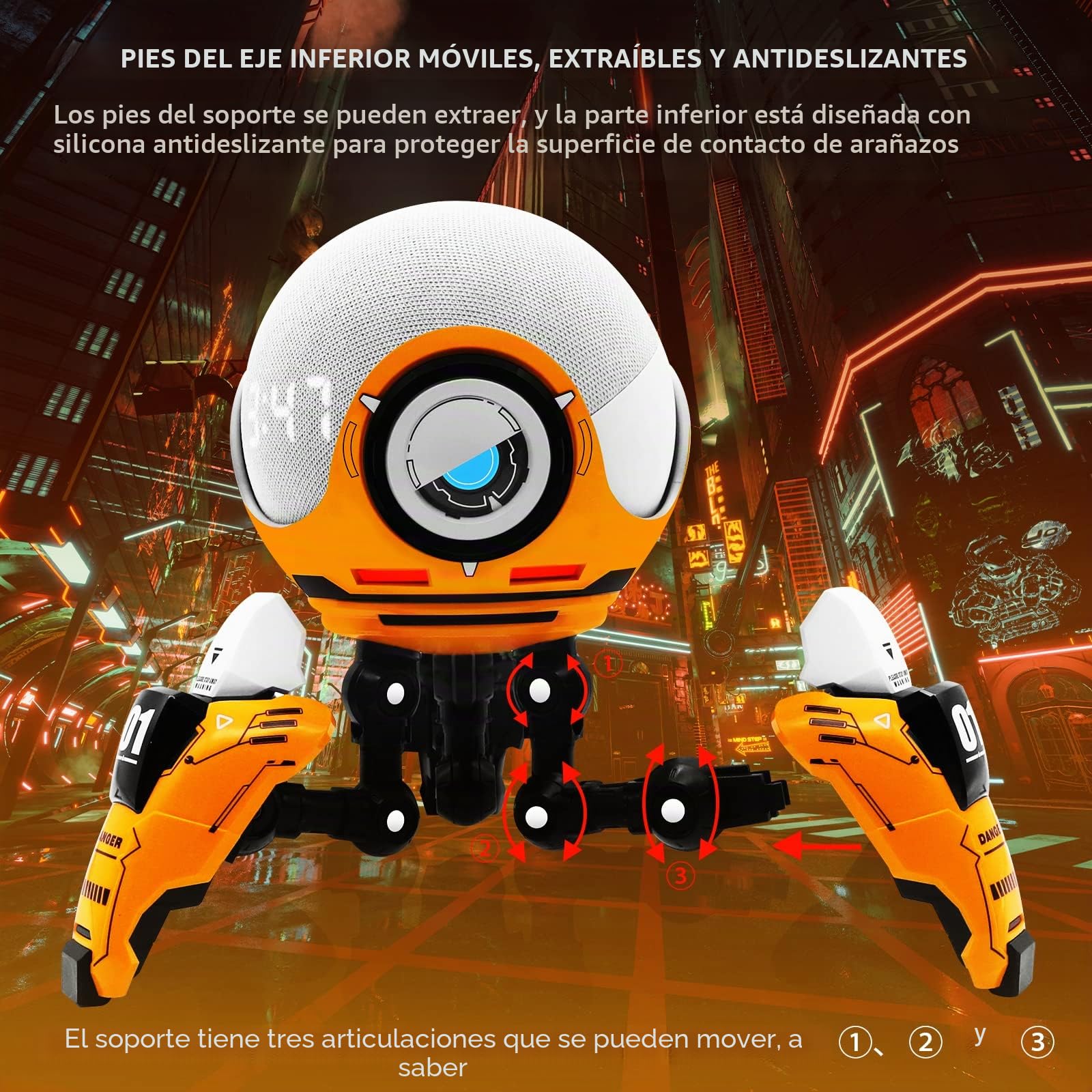 Soporte de Escritorio para Echo Dot 4a 5a Generación, Homepod Mini, Echo Dot 4a 5a Generación Diseño de Robot Exploración de Marte Versión Infantil Sin Micrófono e Interferencia de Sonido