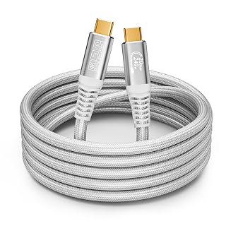 USB c Data Cable 10ft, USB c 3.2 gen 2 usbc to usbc Monitor Cable 4K@144Hz 20Gbps 240W Charging for iPhone 16,Galaxy S25 S24 Tablet,Laptop USBC Monitor Video Display White (10FT/3M) - Amazon product rated Grade A