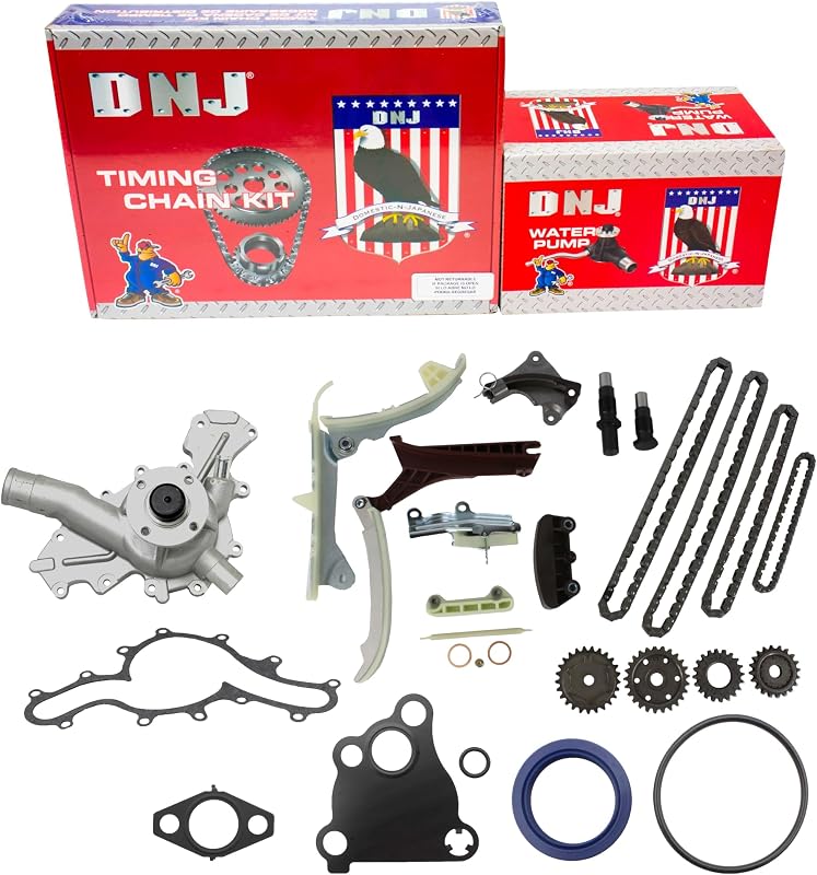 DNJ TK428WP Timing Chain Water Pump and Seal Kit for 1997-2011 Ford, Land Rover, Mazda, Mercury B4000, Explorer, Explorer Sport 4.0L V6 12V SOHC 245cid