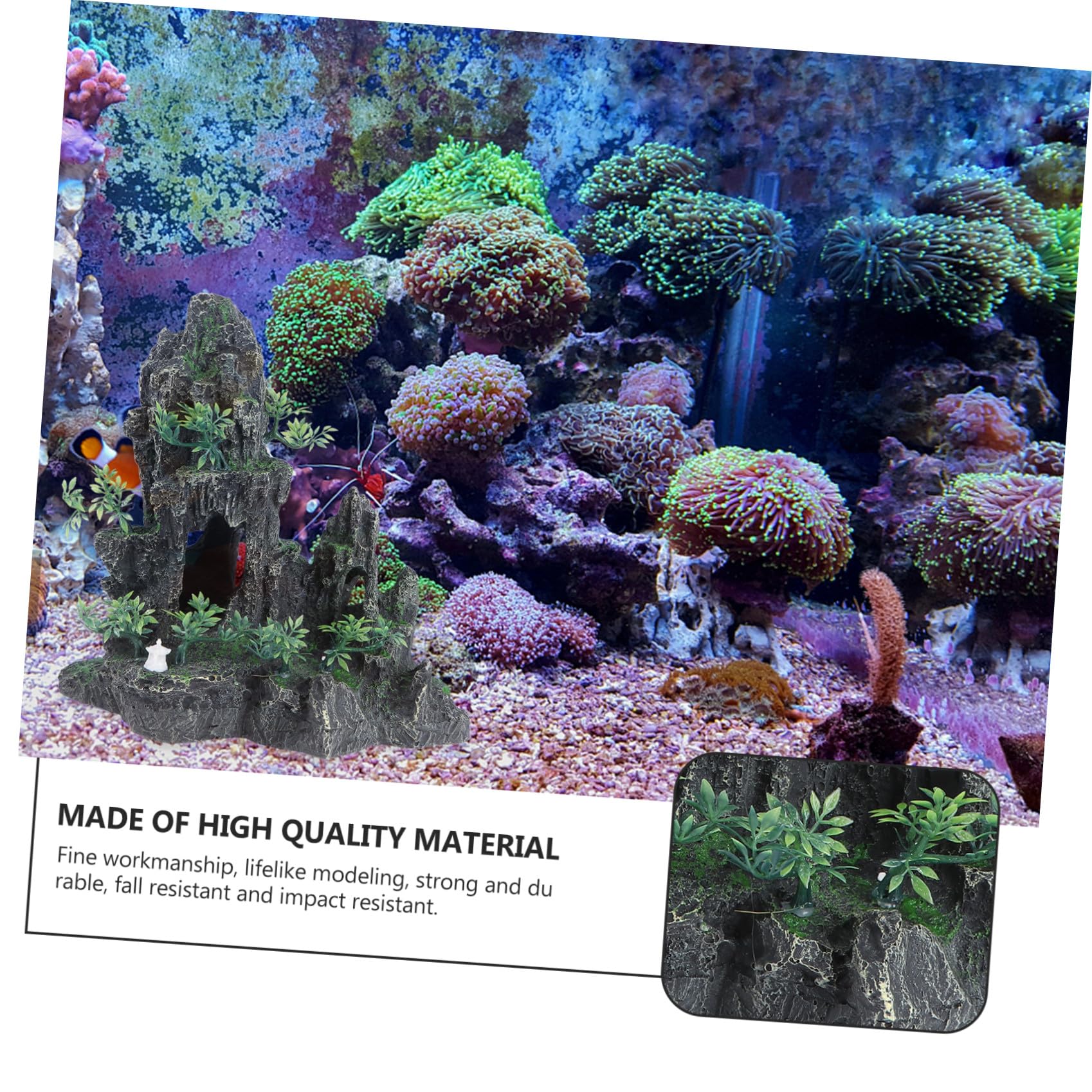 Żywica Peak Craft Akwarium Rockery Ornament Sztuczne Górskie Akcesoria Do Akwarium Dekoracje