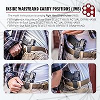Vista 6 de Amberide Ruger LCP 380 IWB Holster, Kydex Concealed Carry Holster for Ruger LCP .380, No Optic/No Laser, Posi-Click Retention, Sweat Guard