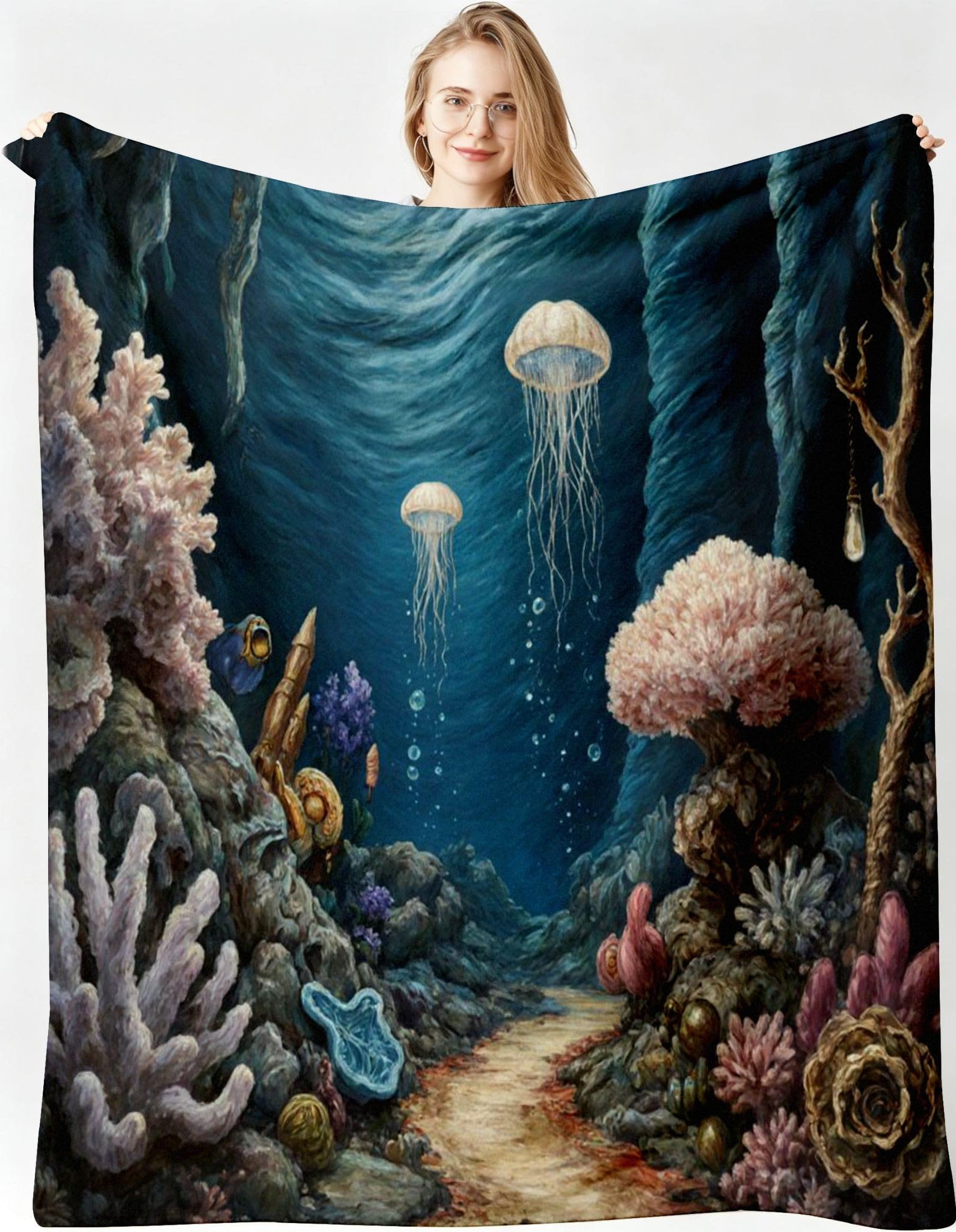 Manta Grande 180x220 cm Gato 3D Polar Franela Térmica-A397