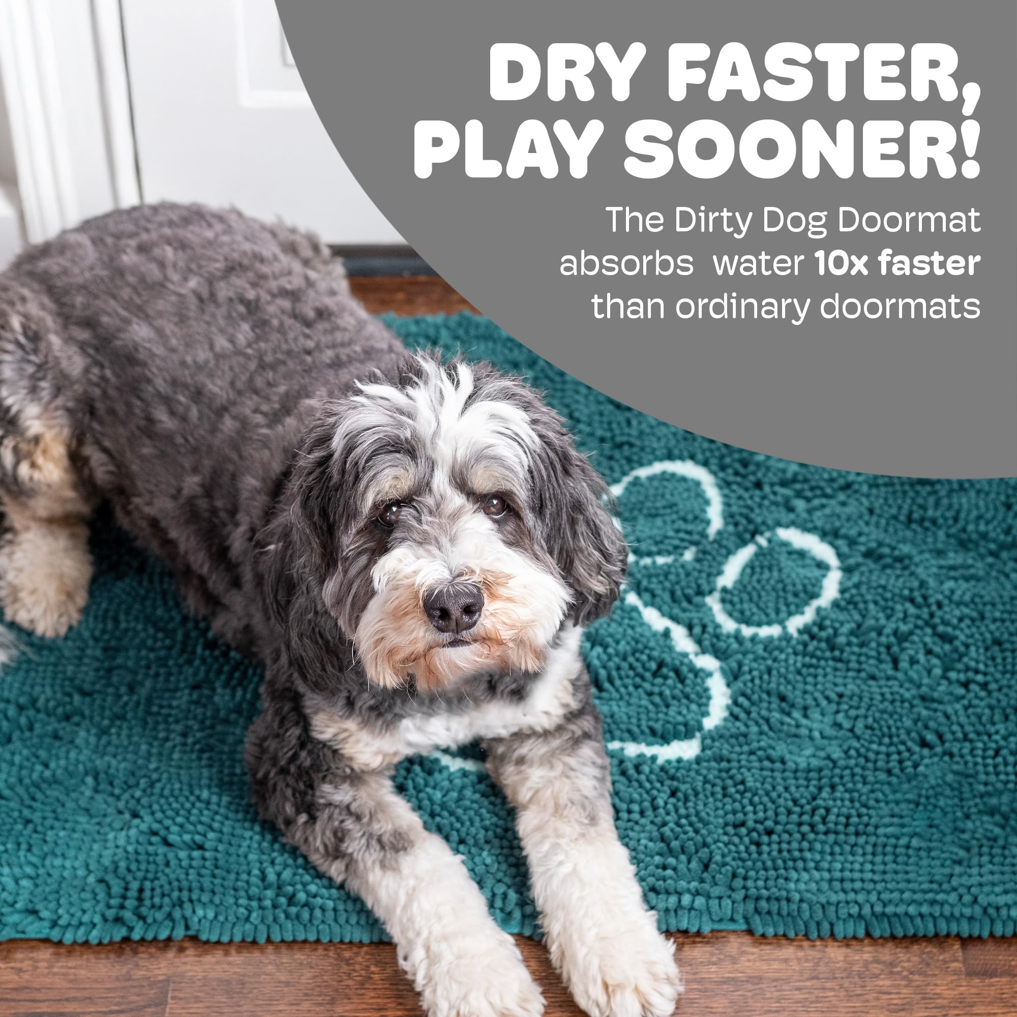 Dog Gone Smart Wycieraczka z brudnym psem, mała, benzynowa