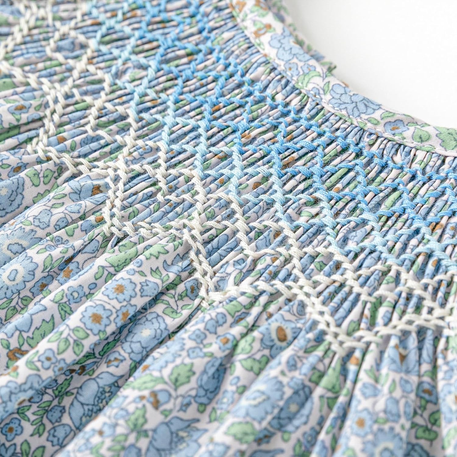 Simplee kids Baby Girls Casual Dress Toddler Smocking Dress Floral Print Sundress for Spring Summer 1-6 Years - Image 4