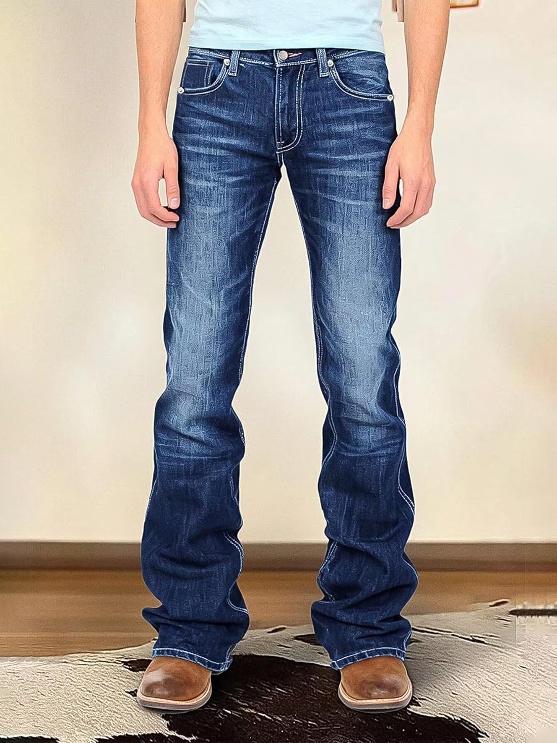 Flamingals Butt Lifting Bootcut Jeans Stretchy Casual Fall Winter Trendy Flare Leg Jeans for Women