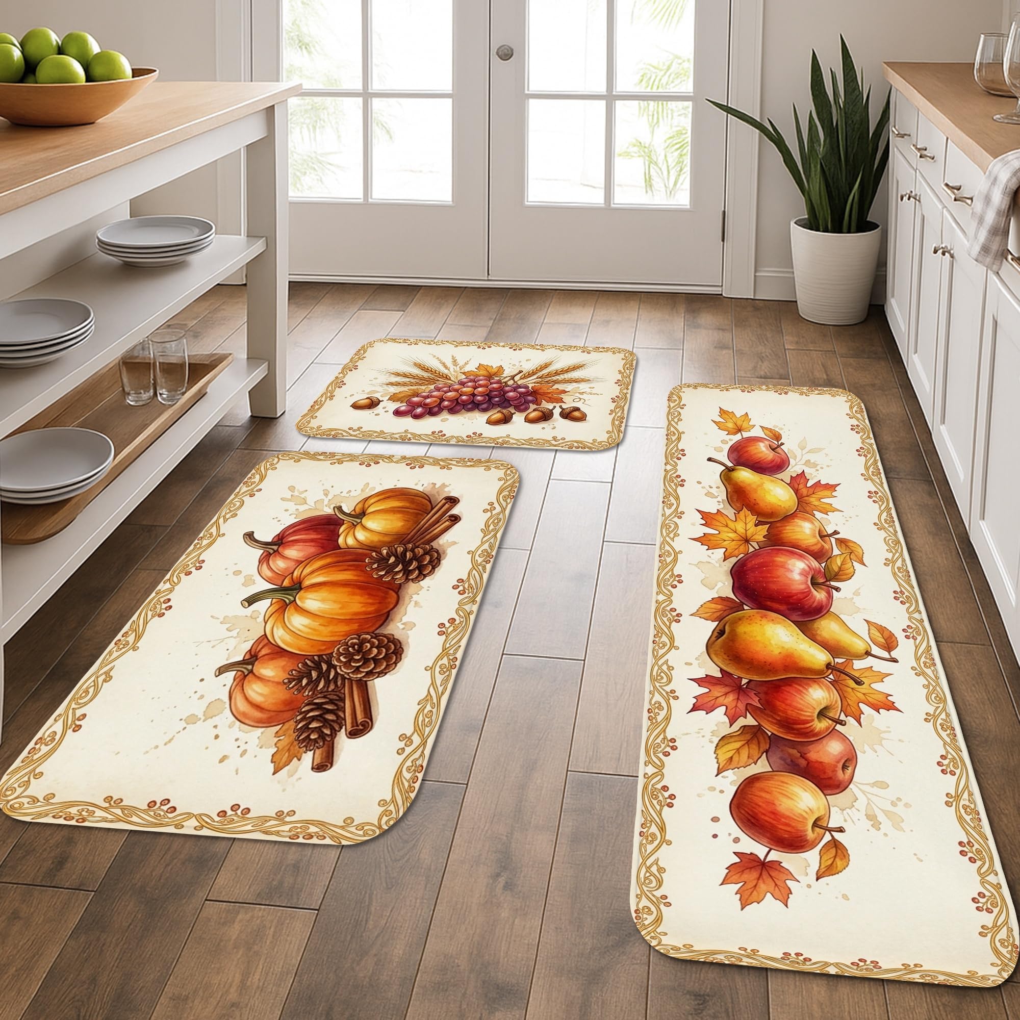 Tapis de cuisine rustique orange pour sublimer votre entrée et buanderie