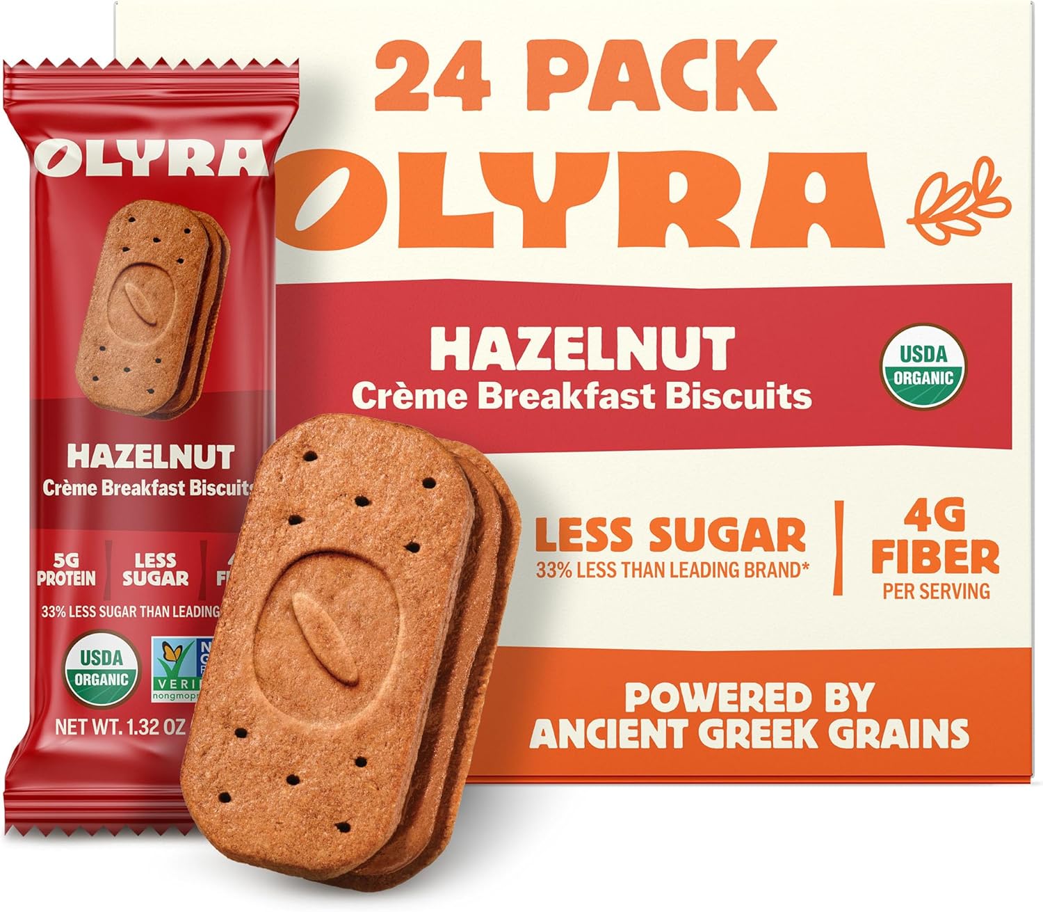 Hazelnut Cocoa Sandwich Breakfast Biscuits, Healthy Snas for