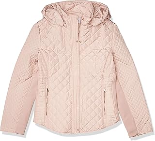 calvin klein quilted jacket with removable hood