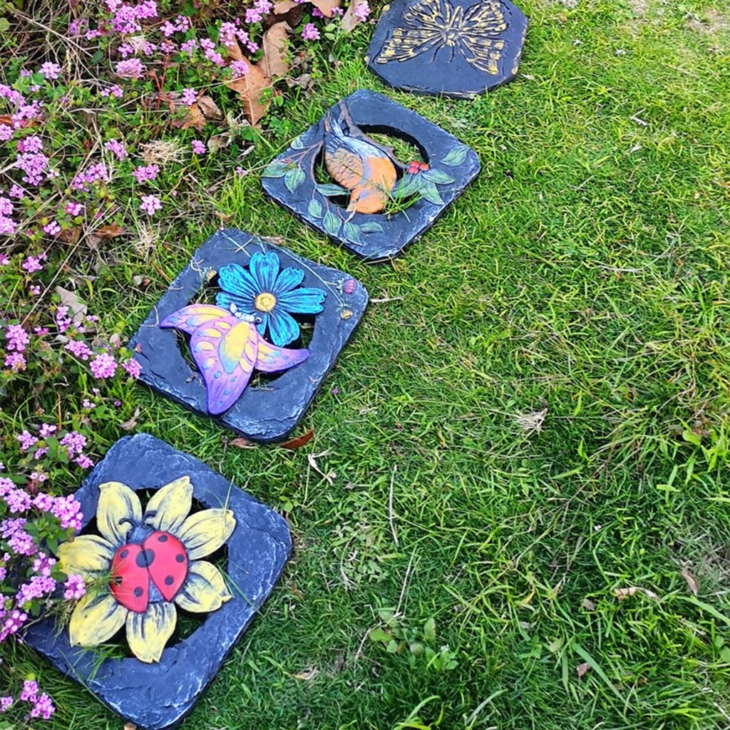 Stepping Stones Kostki brukowe do chodników zewnętrznych Kamienie ogrodowe, odskocznię ogrodową, odskocznię z pięknym wzorem(A1,30cm*30cm*2cm)