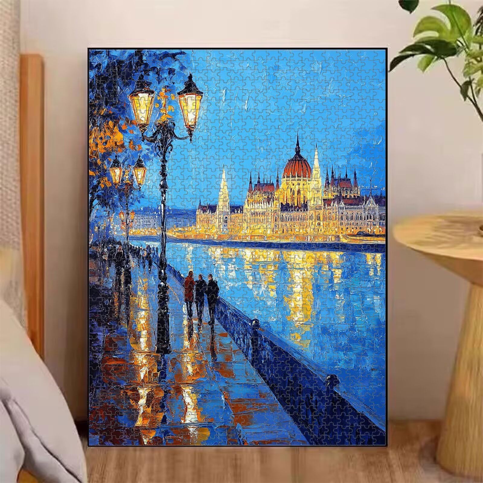 Puzzle 1000 Pièces, Ville & Paysage Puzzle en Bois Durable 1T#1370 | Puzzle en Bois, Découpe de Précision, Encres aux Couleurs Vives, Loisir Relaxant, Décoration Intérieure, Cadeau, 50x75cm