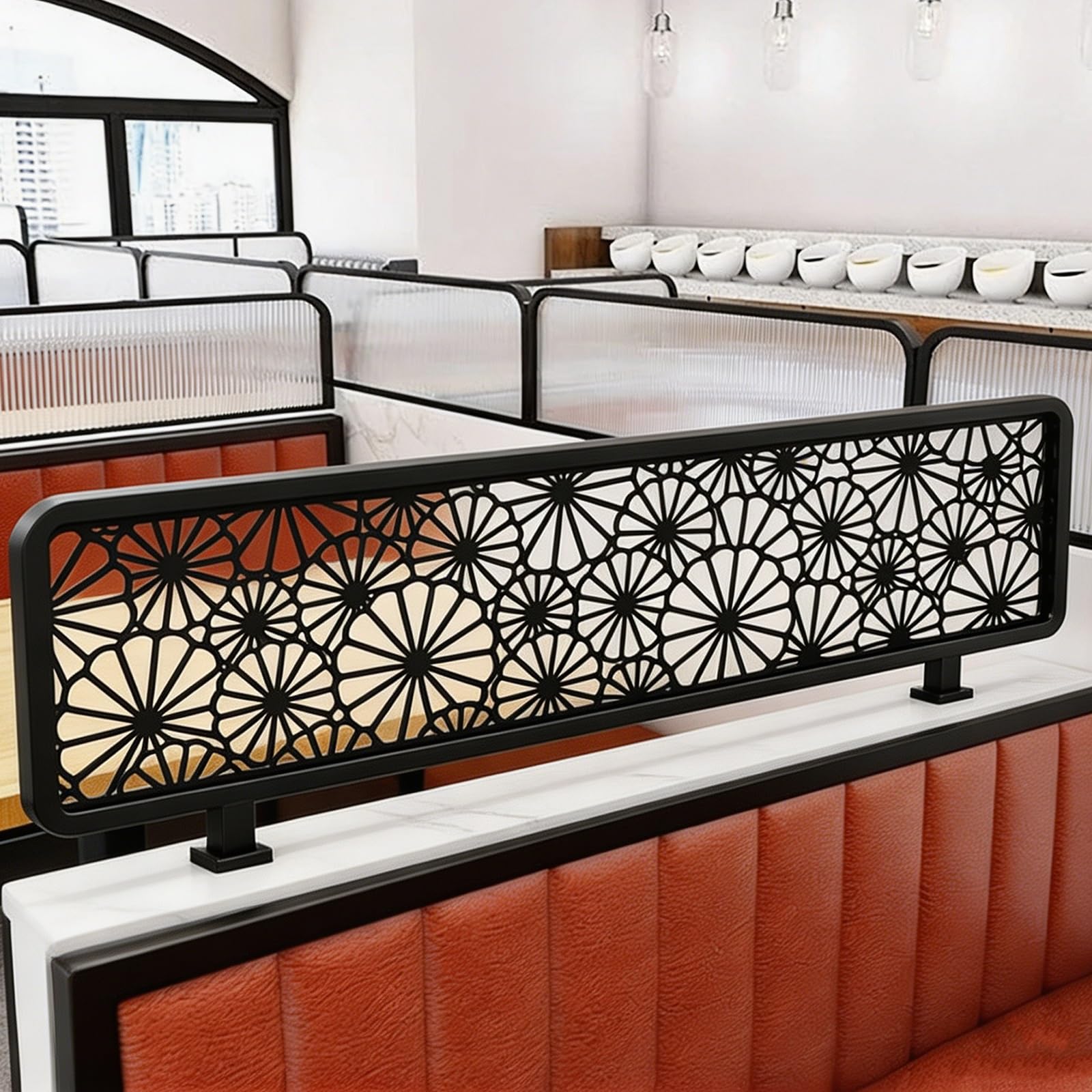 Panneau comptoir séparateur métal haut de gamme pour aménagement de buffet
