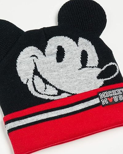Miniatura 4 de Disney Conjunto de gorro de invierno de Mickey Mouse y 2 pares de guantes o guantes (edad 2-7)