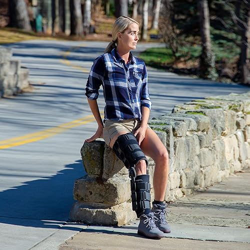 Miniatura 3 de Ossur Rodillera posoperatoria, rango de inmovilización con bisagras de control de movimiento, soporte de recuperación ajustable para rehabilitación