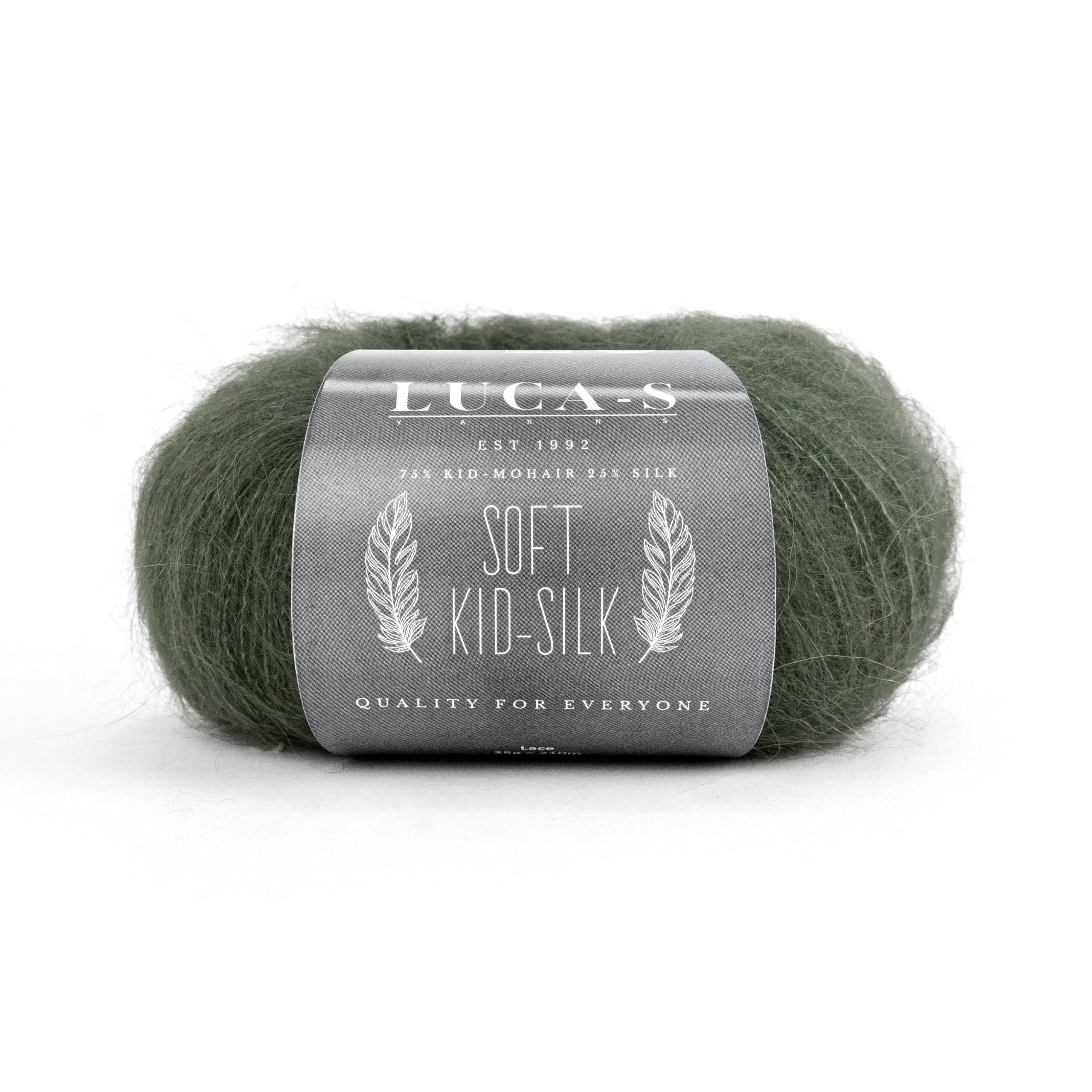 Set of 5 Soft Kid Mohair & Silk Yarn for Knitting & Crochet, 75% Mohair 25% Silk, 25g 210m, Lace-Weight Fluffy and Soft Wool for Knitting