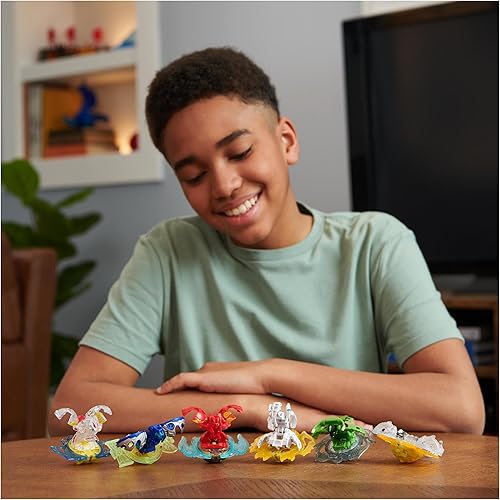 Miniatura 8 de Bakugan Battle 5-Pack, Special Attack Dragonoid, Ventri, Bruiser, Octogan, Trox, personalizables, figuras de acción giratorias, juguetes para niños