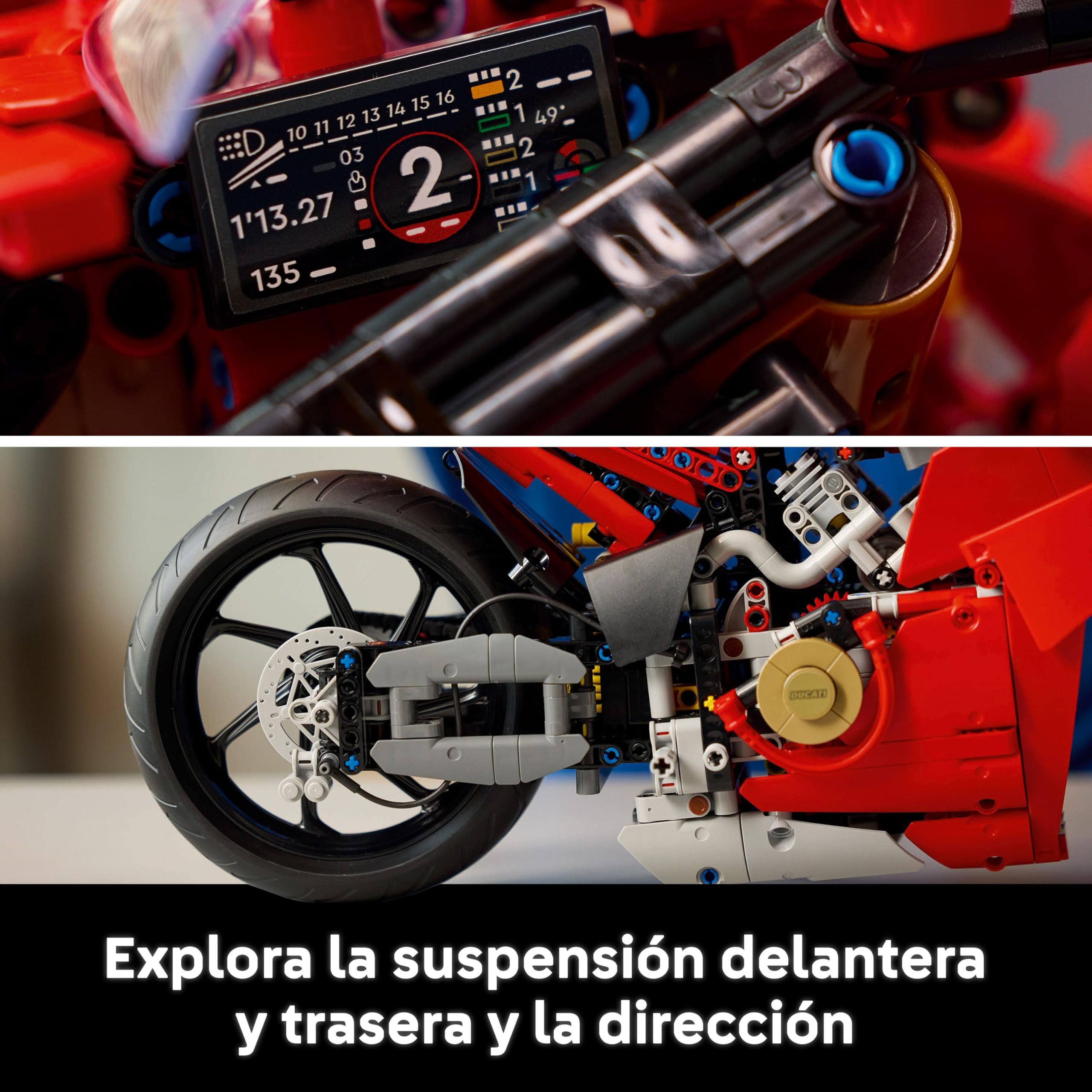 LEGO Technic Moto Ducati Panigale V4 S Maqueta para Construir para Adultos, Kit de Maquetas como Regalo para Pareja, Novios y Padres Fans de Las Motos, Decoración Hogar y Oficina 42202