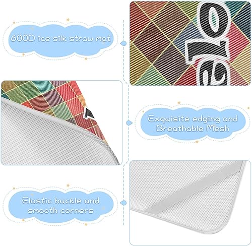 Miniatura 6 de Protector de colchón cuadrado colorido personalizado para cuna, para niños y niñas, tapete de seda de hielo, sábanas de cama para niños pequeños,