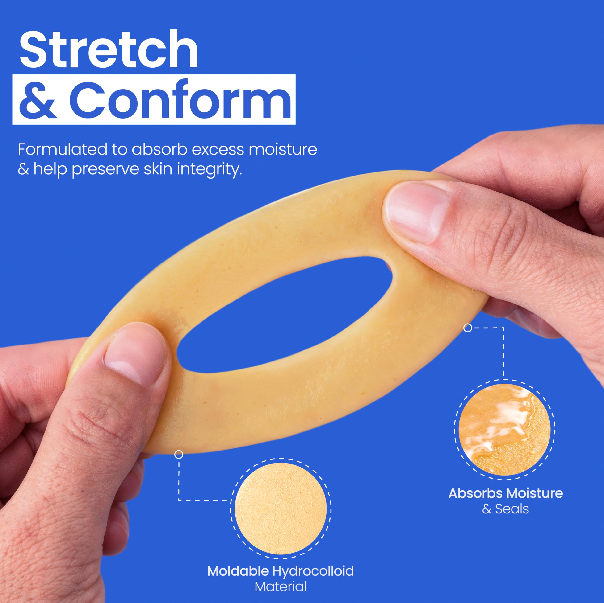 Safe n' Simple Conforming Adhesive Seals -2 Inch - Pack of 10 - Stoma Barrier Rings Barrier - Cohesive Skin Barrier - Accessories for Ostomy-Colostomy-Ileostomy- Supplies