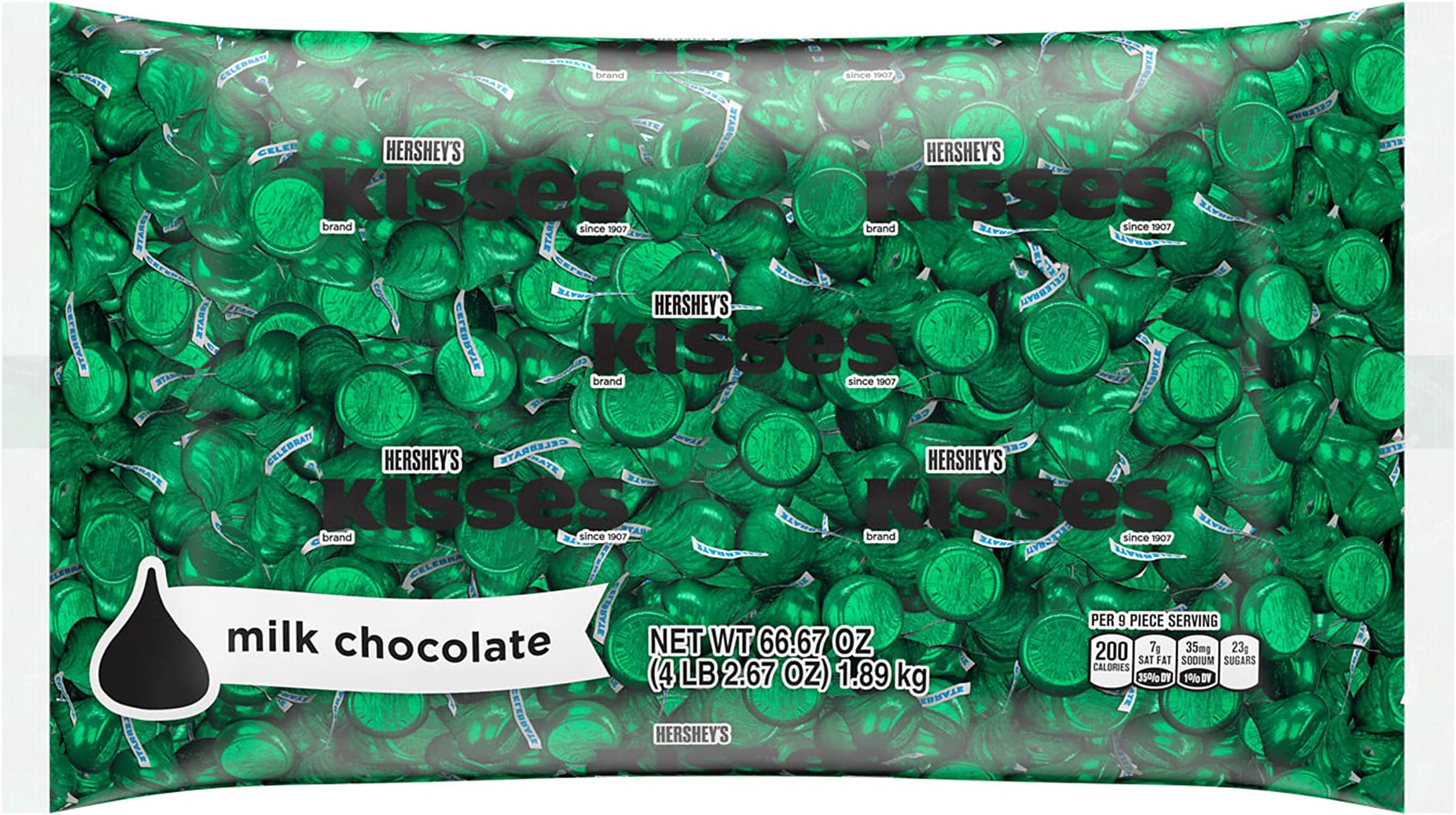 KISSES Milk Chocolate Candy Bulk Bag, 66.67 oz