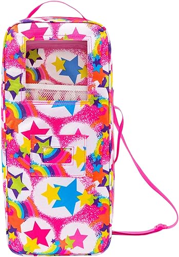 Miniatura 2 de K.T.Fancy - Funda de viaje para muñecas de 14.5 pulgadas, bolsa cruzada para muñecas de 14.5 pulgadas, accesorios con armario de almacenamiento