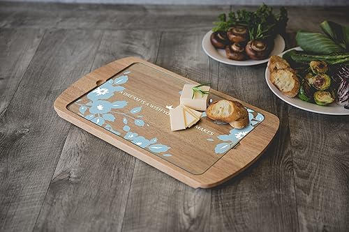 Miniatura 2 de Picnic TIME Disney Princess - Tabla de queso de Cenicienta con parte superior de vidrio, bandeja para servir, tablas de queso, tablas de embutidos