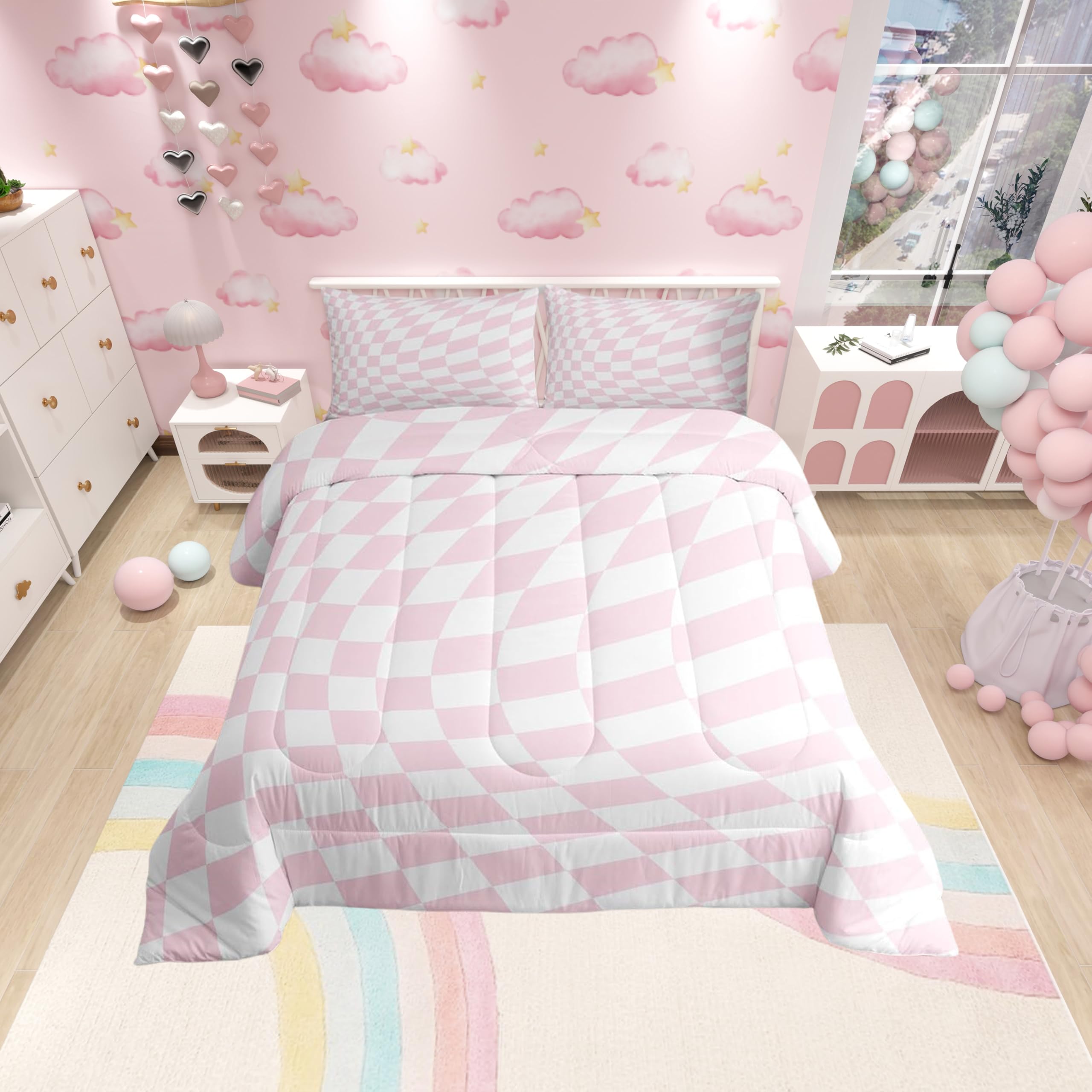 Parure de lit 3 pièces losange géométrique de qualité supérieure Manfei