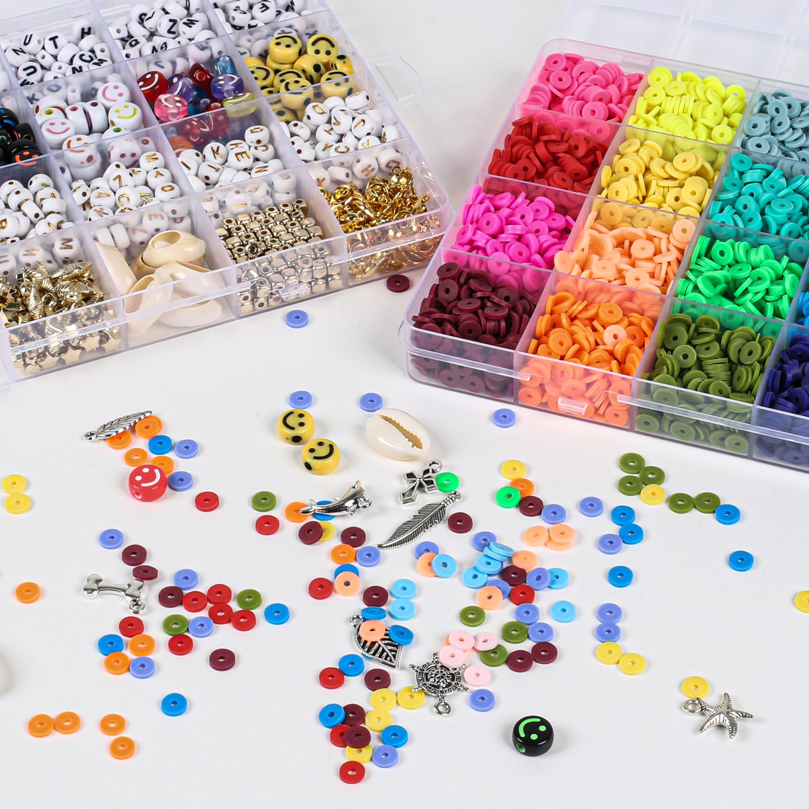 Kit Perline Per Braccialetti Fai Da Te - 11788 Pezzi Con Ciondoli E Accessori - Foto 7