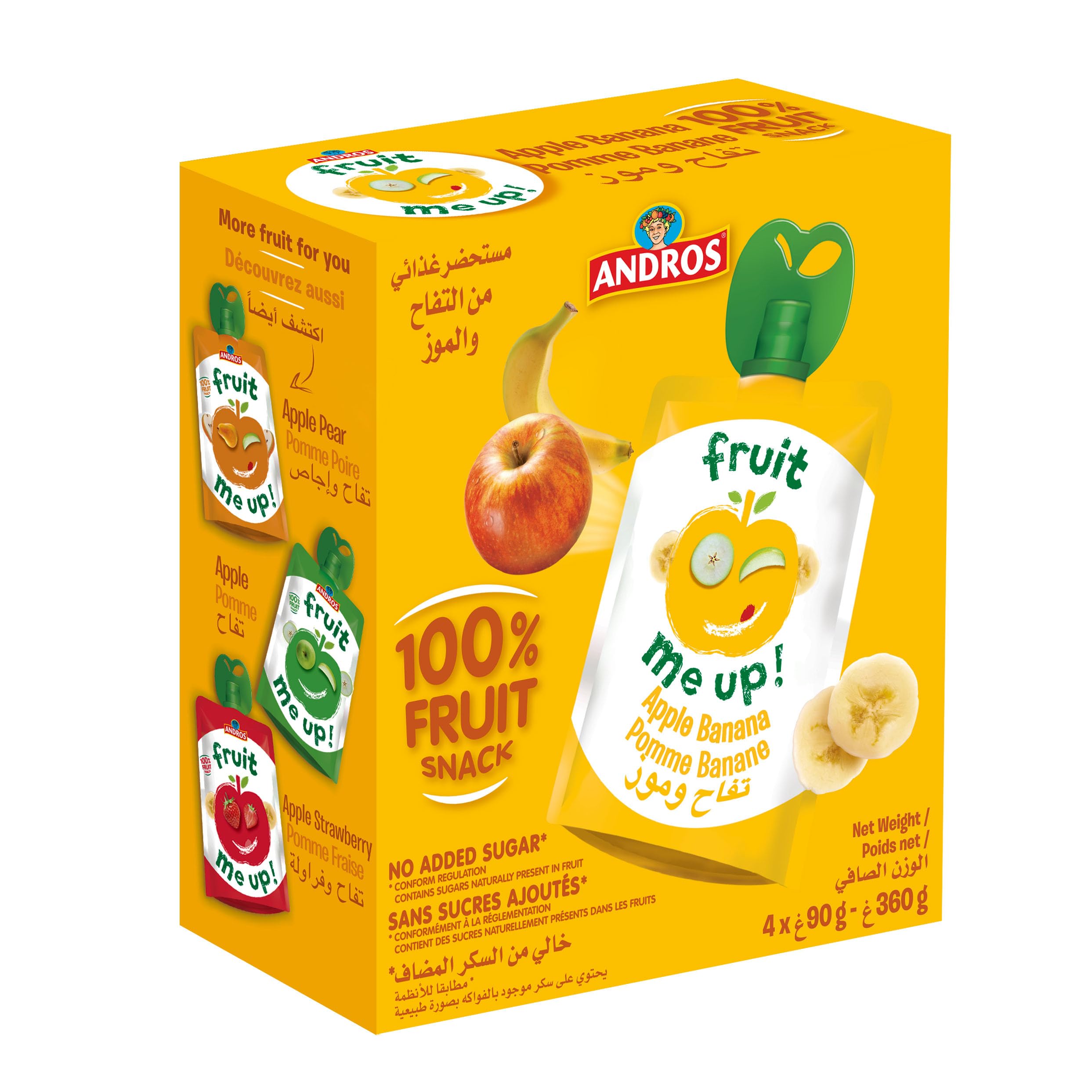 Fruit Me Up Apple & Banana, 4 x 90 g (Pack of 1), large