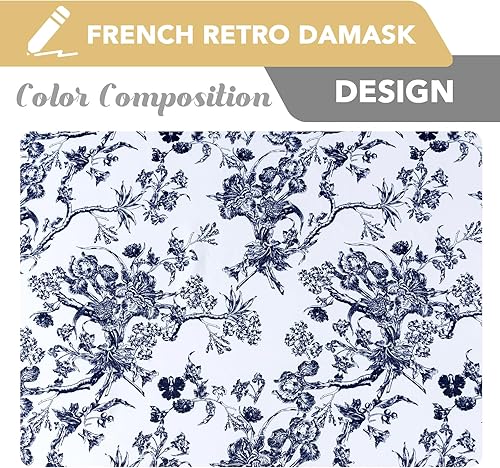 Miniatura 6 de H.VERSAILTEX Juego de 2 paneles de cortinas opacas de 84 pulgadas de largo, cortinas con estampado floral de granja para sala de estar, cortinas