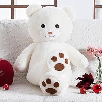 Amazon.com: ZGXIONG Giant Stuffed Animal White Large Teddy