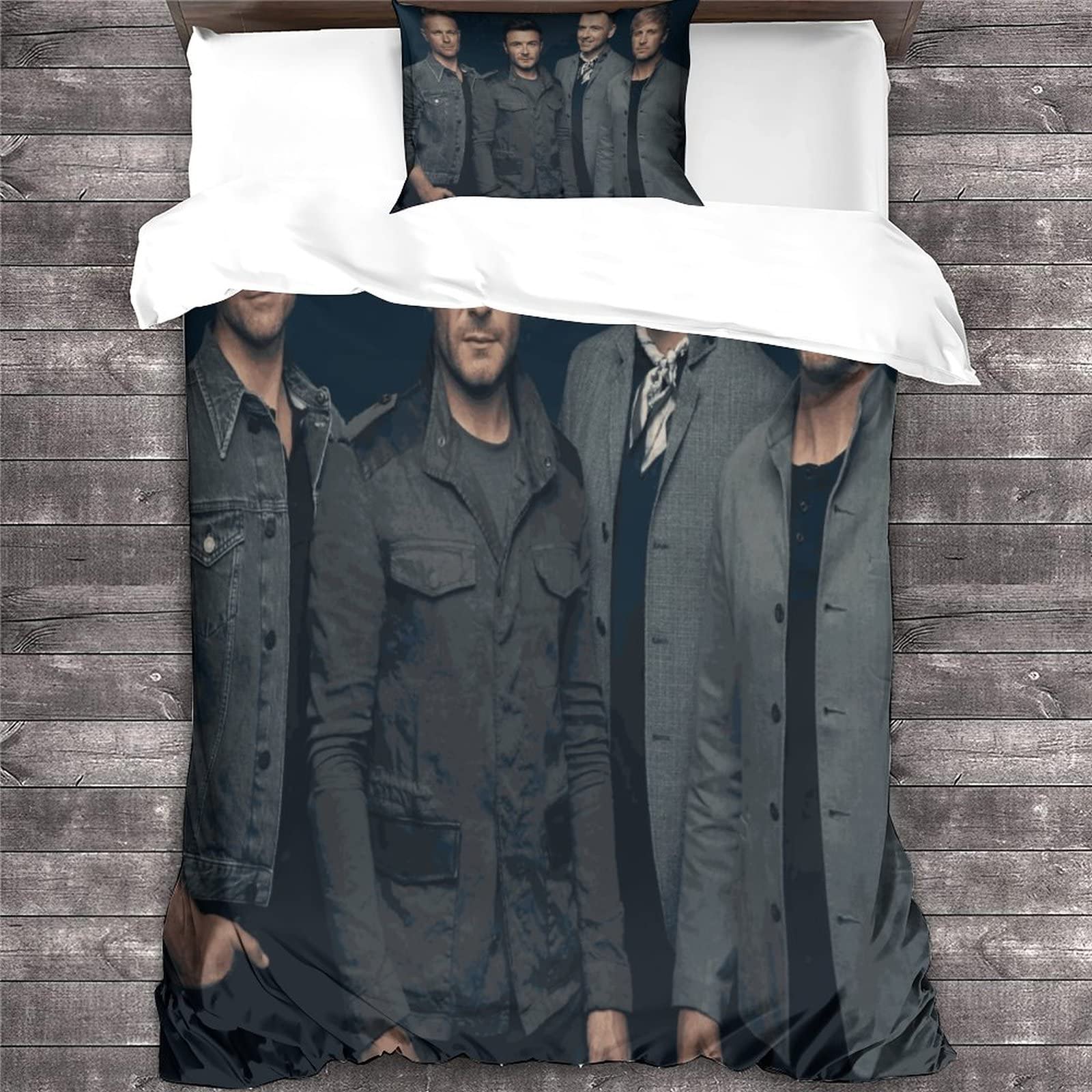 XYueww Westlife Band 3D Printed Bedding 3pcs Duvet Cover Set for Boys Child Teens Girls Duvet Cover for Kids Bedding Set, With Zipper Closure Soft Microfiber Bedding Set Single（135x200cm）
