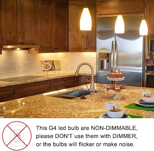 Miniatura 9 de Bombilla LED G4 T3 JC con base bi-pin 3W ACDC 12V blanco cálido 3000K 20W-25W reemplazo de bombilla halógena para debajo del gabinete, lámpara de