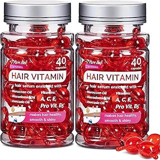 Bali Secret Hussell Hair Serum - No Rinse with Argan Macadamia & Avocado Oils - Vitamins A, E, Pro B5 - Conditioner for Women & Men - Pack of 2, 80 Capsules